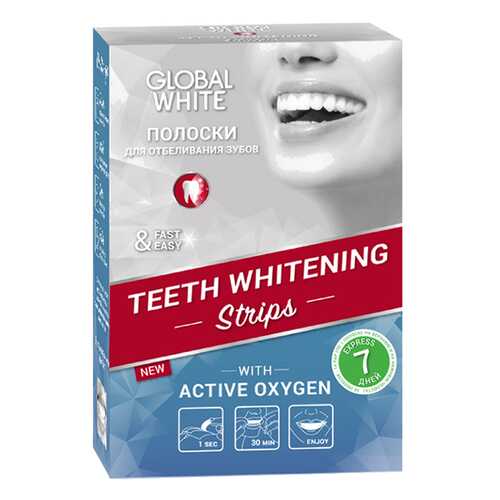 Пластина для отбеливания зубов Global White Teeth Whitening Strips Express в Эйвон