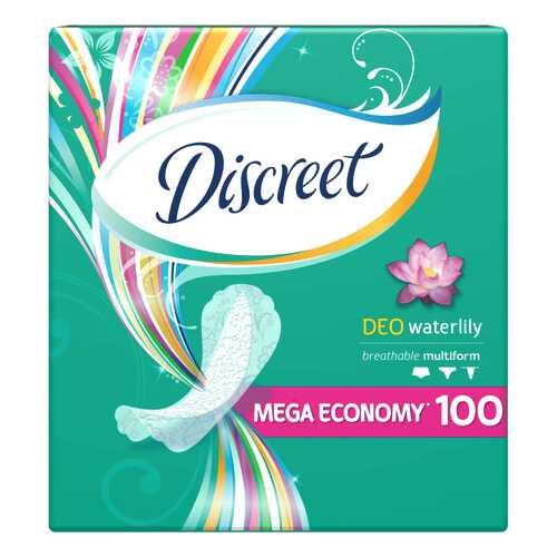 Прокладки Discreet ежедневные Deo Water Lily Multiform 100шт в Эйвон