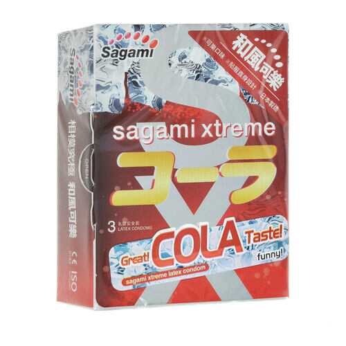 Презервативы Sagami Xtreme Cola ароматизированные 3 шт. в Эйвон