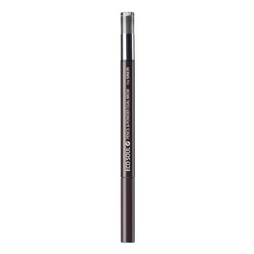 Карандаш для бровей The Saem Eco soul pencil & powder dual brow 03 Black gray 0,8 г в Эйвон